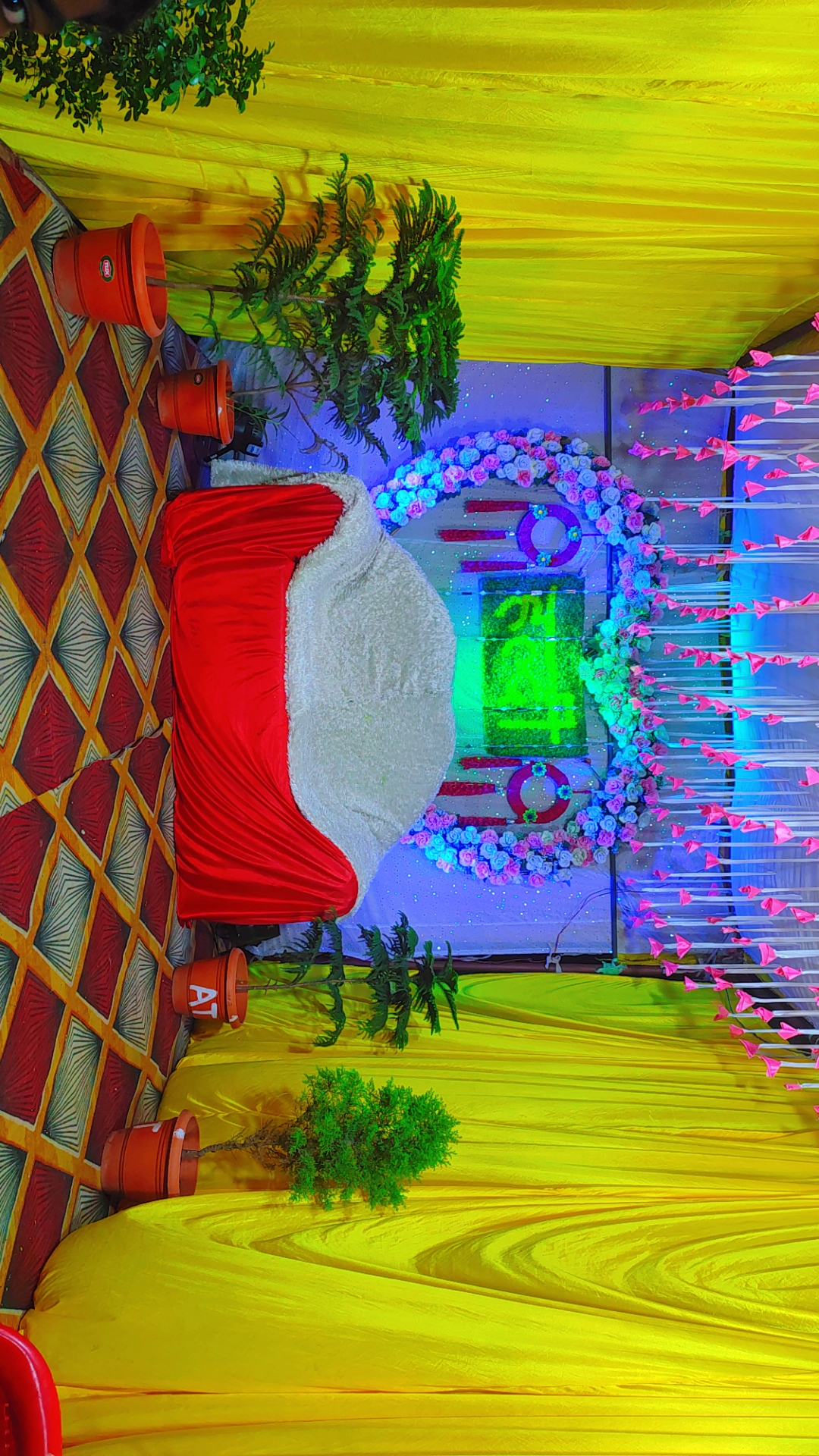 Colorful wedding stage